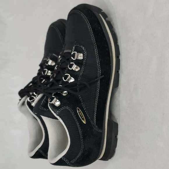 LUGZ Men's Black Low Top Leather Suede Hiking Shoe Boots Sneakers Size 9 Y2K - Picture 4 of 12